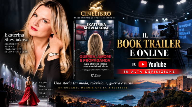 Dalla Calabria al grande pubblico: Cinelibro firma il Book Trailer di “Guerra, amore e propaganda” di Ekaterina Shevliakova