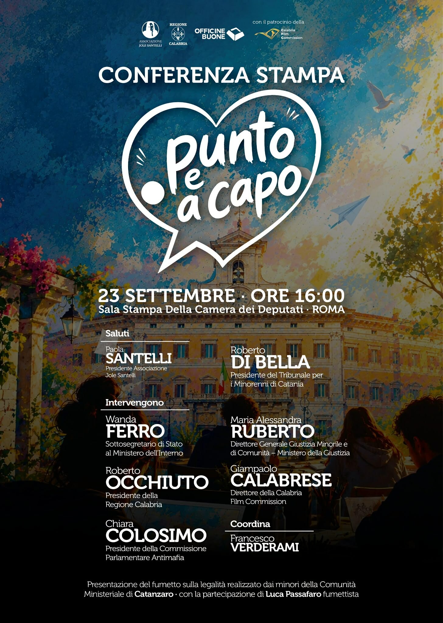 “PUNTO E A CAPO”, DALLA COMUNITÀ MINISTERIALE DI CATANZARO UN FUMETTO ANIMATO PER EDUCARE ALLA LEGALITÀ E ALLA GIUSTIZIA RIPARATIVA