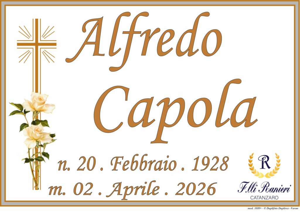 Alfredo Capola è mancato all'affetto dei suoi cari