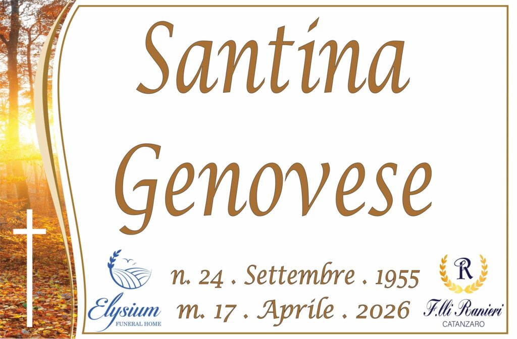 Santina Genovese è mancata all'affetto dei suoi cari