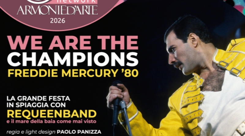 WE ARE THE CHAMPIONS – FREDDIE MERCURY ’80: ARMONIE D’ARTE PORTA LA GRANDE MUSICA DEI QUEEN NELLA BAIA DI SOVERATO