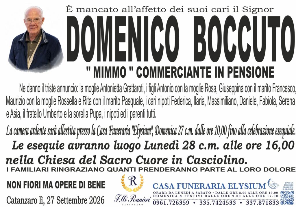 Domenico Boccuto non è più con noi