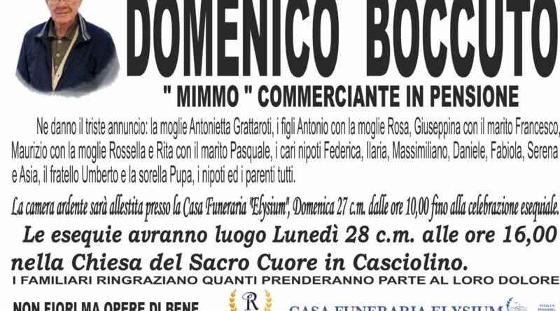 Domenico Boccuto non è più con noi