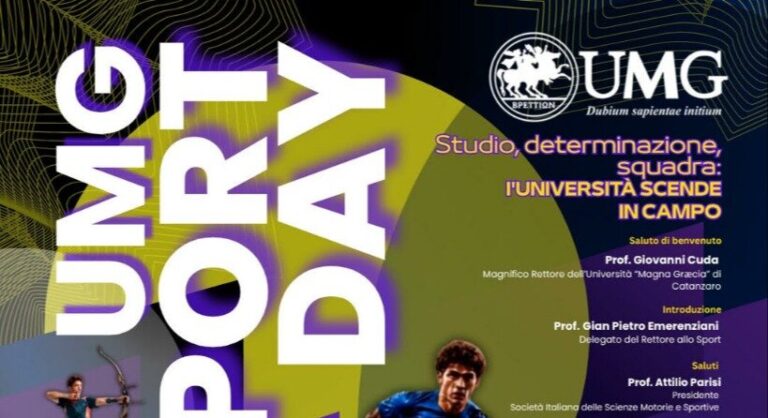 UMG SPORT DAY: L’UNIVERSITÀ MAGNA GRÆCIA DI CATANZARO SCENDE IN CAMPO CON IL PRIMO EVENTO DI ATENEO DEDICATO ALLO SPORT UNIVERSITARIO
