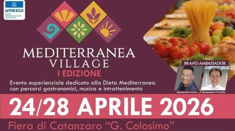 Inaugura oggi il Mediterranea Village firmato Planet Multimedia di Emanuele Gambino Taglio del nastro alle ore 18:00 al Polo Fieristico “G. Colosimo” Tour del gusto, show e il concerto di Mimmo Cavallaro per la prima giornata