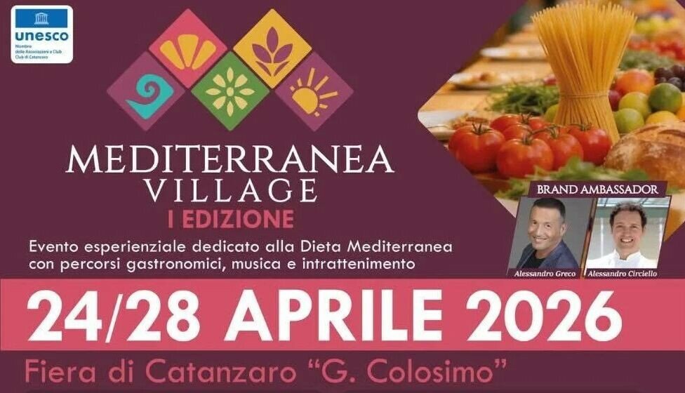 Inaugura oggi il Mediterranea Village firmato Planet Multimedia di Emanuele Gambino Taglio del nastro alle ore 18:00 al Polo Fieristico “G. Colosimo” Tour del gusto, show e il concerto di Mimmo Cavallaro per la prima giornata