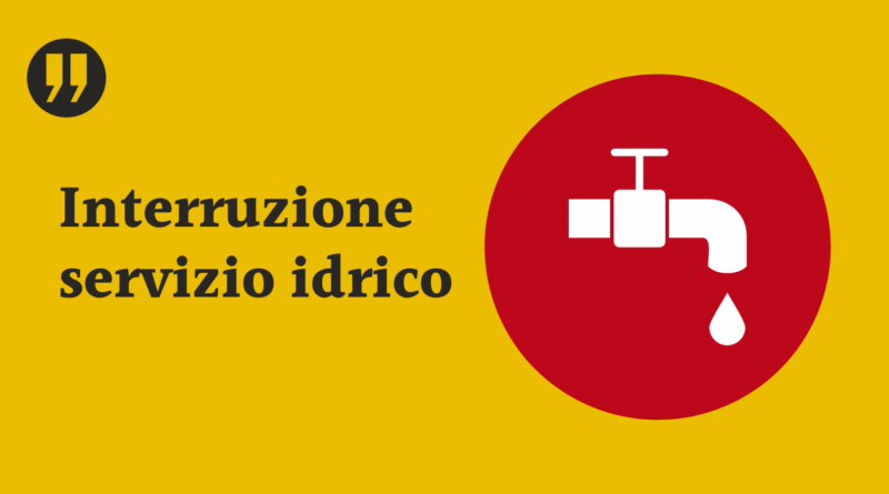 ACQUA /INTERRUZIONE VIALE EMILIA, GUGLIA, MOTORIZZAZIONE, RUNCI