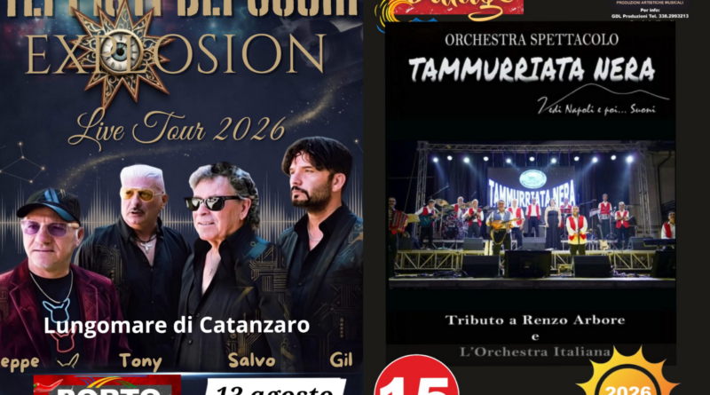 PORTO VILLAGE Spazio alla grande musica dal vivo con i Teppisti dei Sogni e il tributo a Renzo Arbore