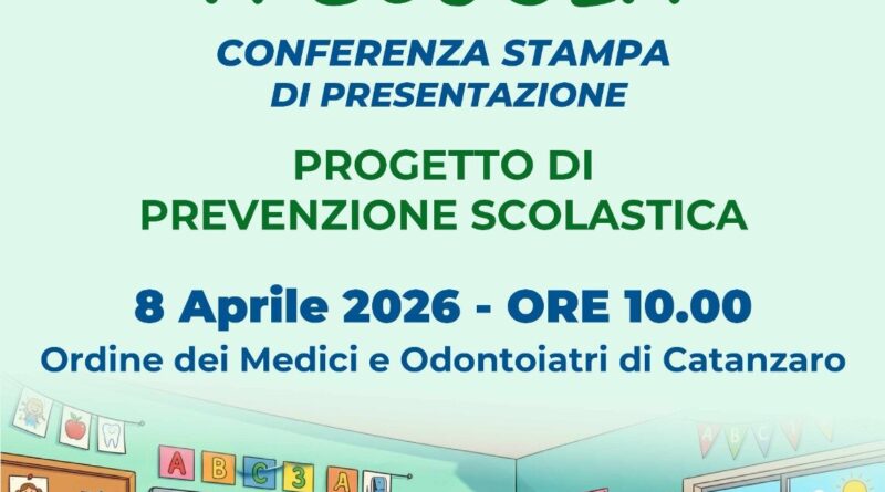 Salute orale nelle scuole, mercoledì 8 aprile alle 10 la presentazione del progetto pilota a Catanzaro