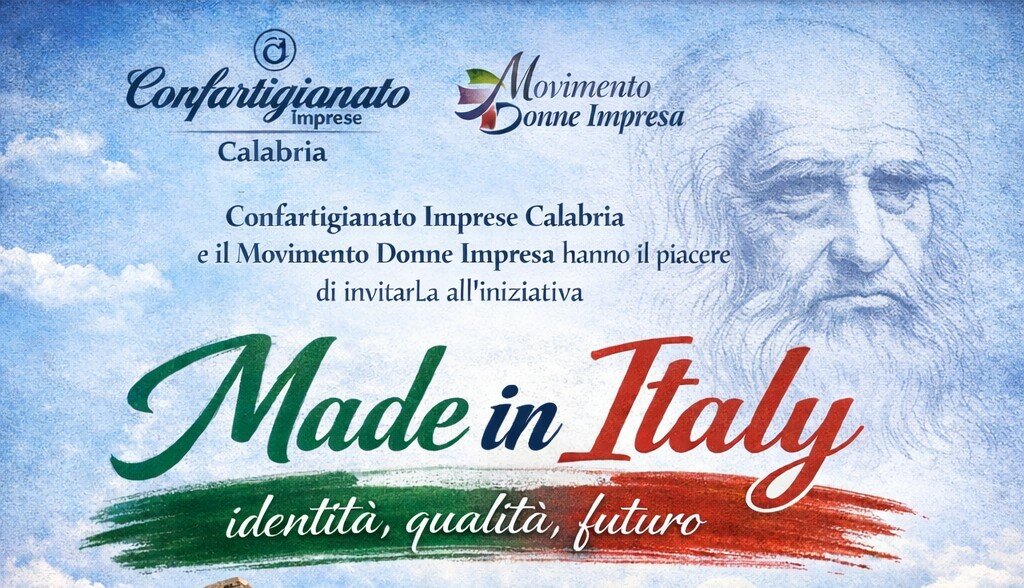 “Made in Italy: identità, qualità, futuro”, Confartigianato Calabria celebra il Made in Italy mercoledì 15 aprile a Catanzaro
