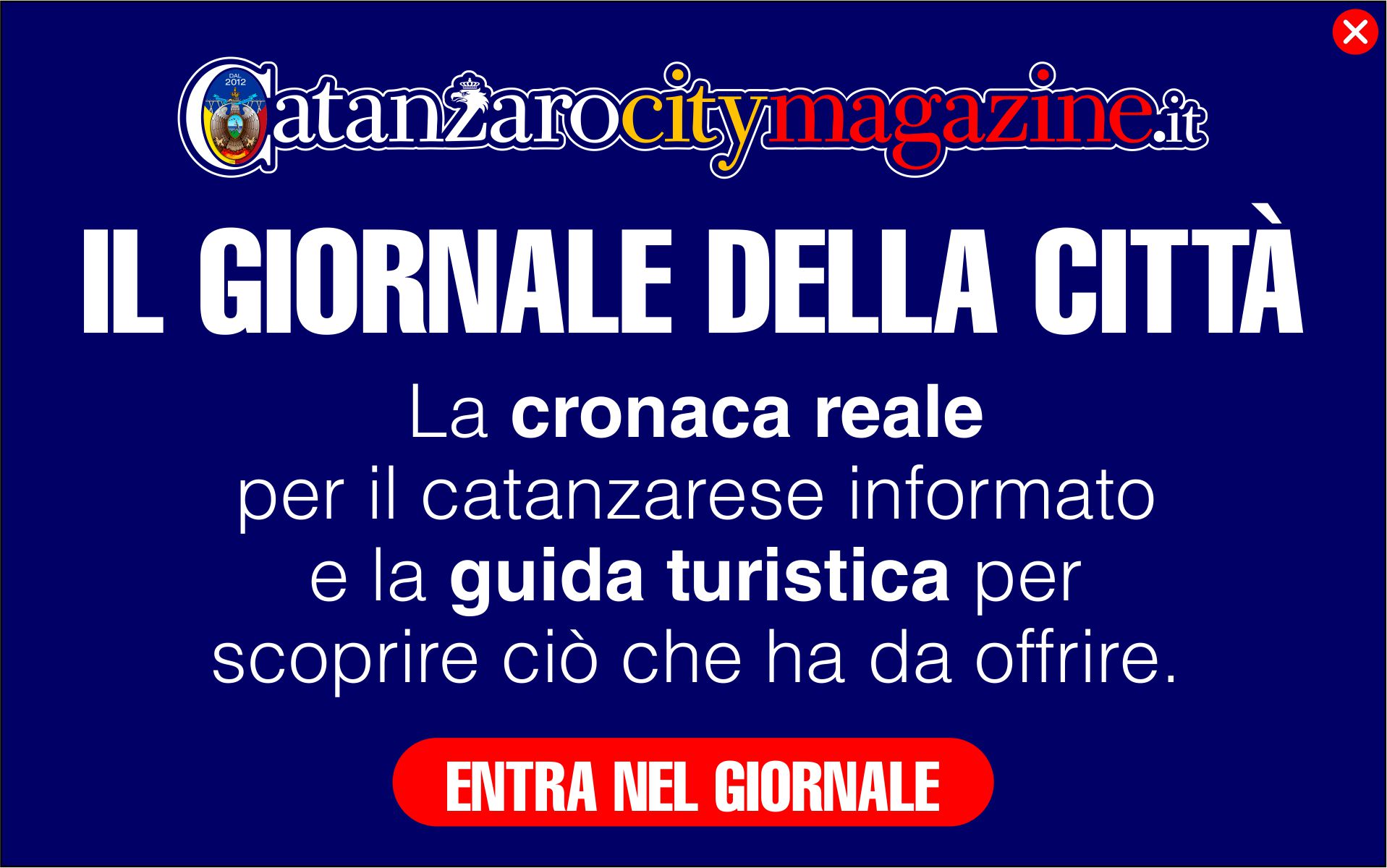 Catanzaro City Magazine, il giornale della città: la cronaca reale per il catanzarese informato e la guida turistica per scoprire ciò che ha da offrire. Entra nel giornale