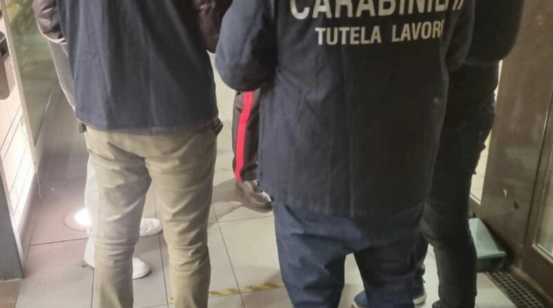 Catanzaro, controlli dei Carabinieri in materia di tutela del lavoro. Sospese quattro attività imprenditoriali. Sanzioni e ammende per oltre 60 mila euro.